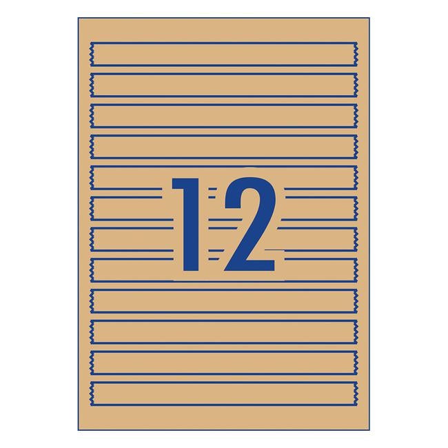 Avery Label L7145 Wrapround Kraft Inkjet 190x16mm 12up 15 Sheets Laser-Officecentre