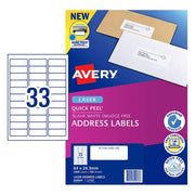 Avery Label L7157-100 64x24.3mm 33up 100 Sheets-Officecentre