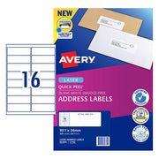 Avery Label L7162-20 Laser 16up 20 Sheets-Officecentre