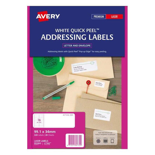 Avery Label L7162-20 Laser 16up 20 Sheets-Officecentre