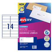 Avery Label L7163-20 Laser 14up 20 Sheets-Officecentre