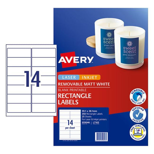 Avery Label L7163 Rev-25 99.1×38.1 25 Sheets-Officecentre