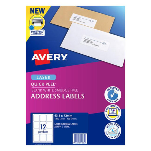 Avery Label L7164-100 100 Sheets Laser-Officecentre