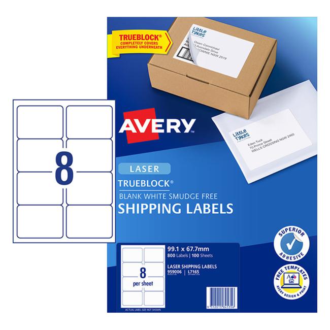 Avery Label L7165-100 100 Sheets Laser-Officecentre