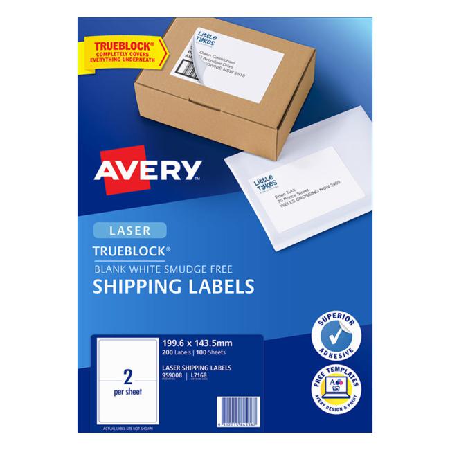 Avery Label L7168-100 100 Sheets Laser-Officecentre