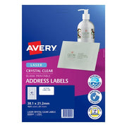 Avery Label L7551-25 Clear 25 Sheets-Officecentre