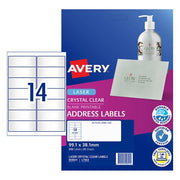 Avery Label L7563-25 Clear 25 Sheets-Officecentre