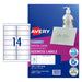 Avery Label L7563-25 Clear 25 Sheets-Officecentre