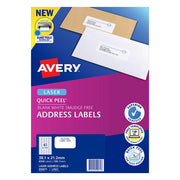 Avery Label L7651-100 White 38.1×21.2mm 100 Sheets-Officecentre