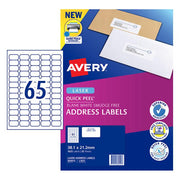 Avery Label L7651 White 25 Sheets-Officecentre