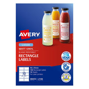 Avery Label Permanent Rectangular 10 Sheets 10 Up L7148 96x51mm-Officecentre