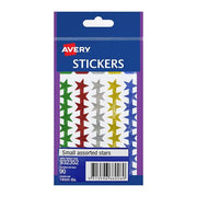 Avery Label Stars Small Assorted 90 Pack-Officecentre