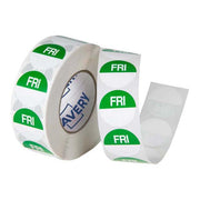 Avery  Labels Friday Round Day  24mm Green White 1000 Roll-Officecentre