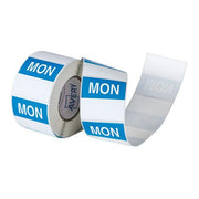 Avery Labels Monday Square  Day 40x40mm Blue White 500 Roll-Officecentre