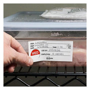 Avery Labels Shelf Life  Removable 102x47mm  White Black 500 Roll-Officecentre