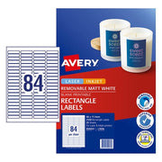 Avery Multi Purpose Label L7656 White 84 Up 25 Sheets Laser Inkjet 46×11.11m Remvble-Officecentre