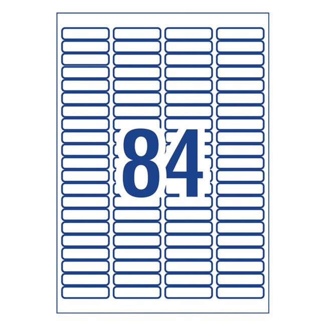 Avery Multi Purpose Label L7656 White 84 Up 25 Sheets Laser Inkjet 46×11.11m Remvble-Officecentre