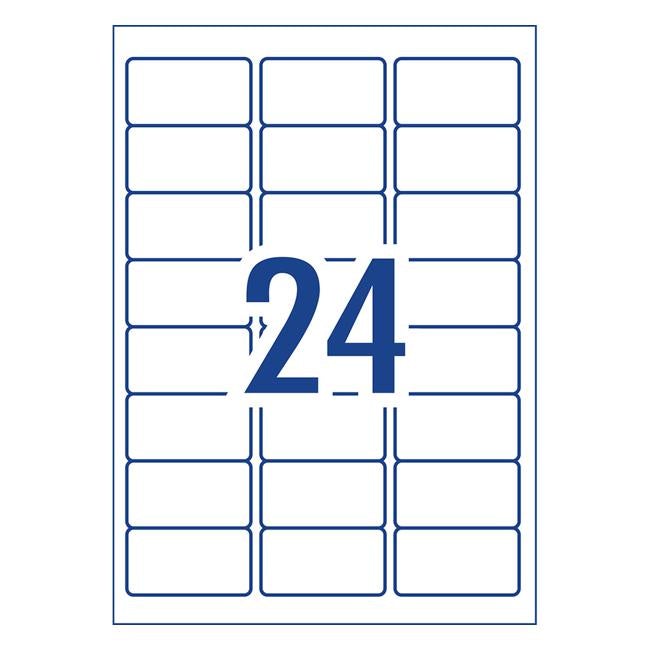 Avery Quick Peel Address Labels L7159 White 64x33.8 24up 40 Sheet-Officecentre