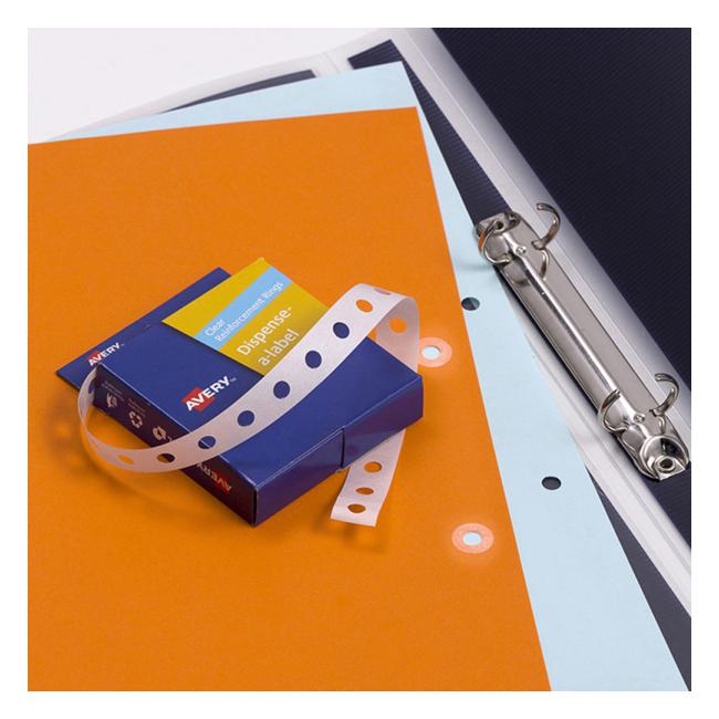 Avery Ring Reinforcers 500 Pack Clear-Officecentre