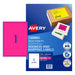 Avery Shipping Label L7167FP Flo Pink Laser 199.6 X 289.1mm 1up 25 Sheets-Officecentre