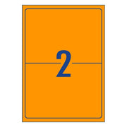 Avery Shipping Label L7168fo  Fluoro Orange 2 Up 10 Sheets  Laser 199.6×143.5mm-Officecentre