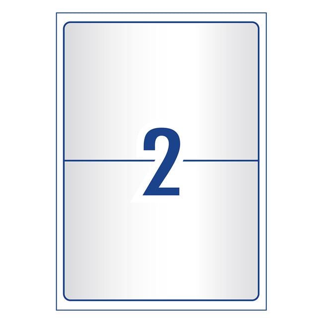 Avery Shipping Label L7566 Crystal Clear 2up 25/Pk 199.6x143.5mm-Officecentre