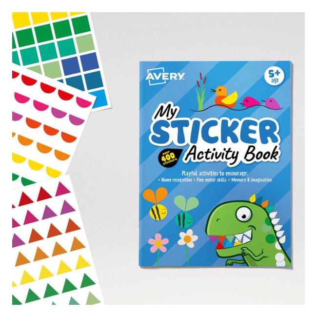 Avery Sticker Activity Book Blue 210x297mm FSC Mix Credit 6 Sheets-Officecentre