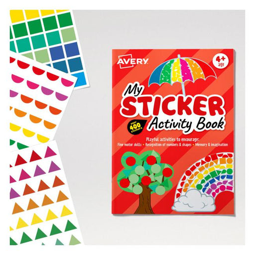 Avery Sticker Activity Book Red 210x297mm FSC Mix Credit 6 Sheets-Officecentre