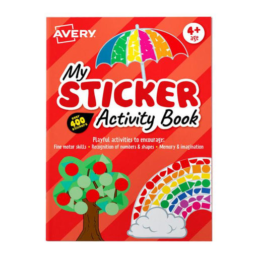 Avery Sticker Activity Book Red 210x297mm FSC Mix Credit 6 Sheets-Officecentre