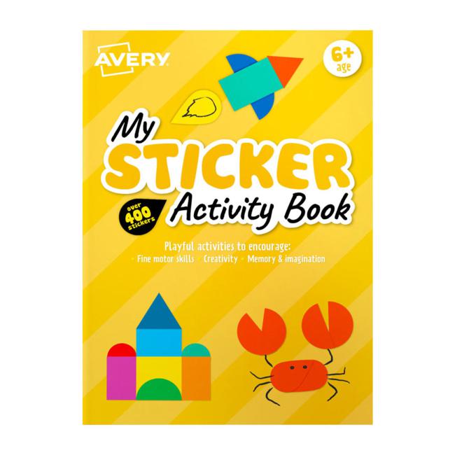 Avery Sticker Activity Book Yellow 210x297mm FSC Mix Credit 6 Sheets-Officecentre