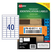 Avery Triplebond Label L6140 White 40 Up 10 Sheets Laser 45.7×25.4mm-Officecentre