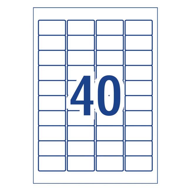 Avery Triplebond Label L6140 White 40 Up 10 Sheets Laser 45.7×25.4mm-Officecentre