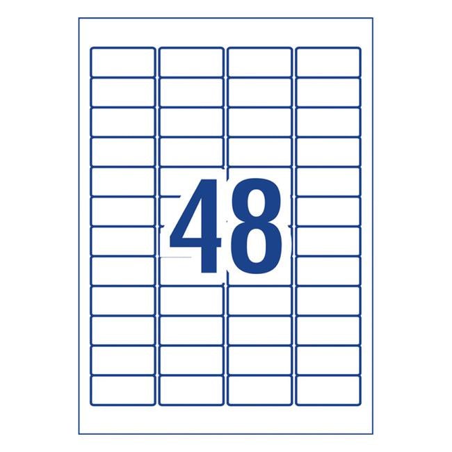 Avery Ultra Resistant Id Label L7911 White 48 Up 10 Sheets Laser 45.7×21.2mm-Officecentre