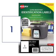 Avery Ultra Resistant Id Label L7917 White 1 Up 10 Sheets Laser 210x297mm-Officecentre