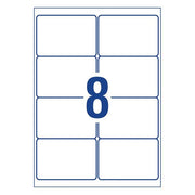 Avery Weather Resistant Label L4715 White 8 Up 20 Sheets Laser 99.1x67.7mm Removable-Officecentre