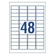 Avery Weather Resistant Label L4778 White 48 Up 20 Sheets Laser 45.7x21.2mm Removable-Officecentre