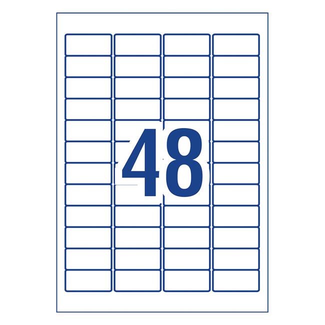 Avery Weather Resistant Label L4778 White 48 Up 20 Sheets Laser 45.7x21.2mm Removable-Officecentre