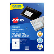 Avery Weatherproof Label L7070 99.1mmx67.7mm 8up 10 Sheets-Officecentre