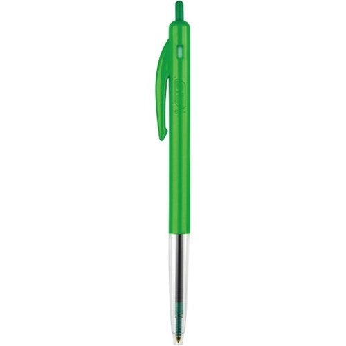 Bic Clic Xtra Life Medium Ballpoint Pen Green Single-Officecentre