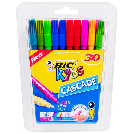 BIC Kids Cascade Colouring Felt Pens Pack 30-Officecentre