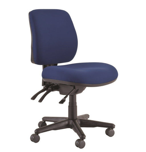 Buro Roma 3 Lever Mid Back Chair Dark Blue-Officecentre