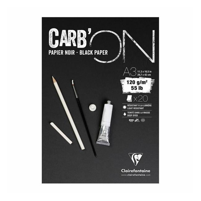 CarbON Black Pad A3 120g 20sh-Officecentre