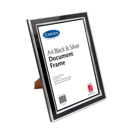 Carven document frame black/silver a4-Officecentre