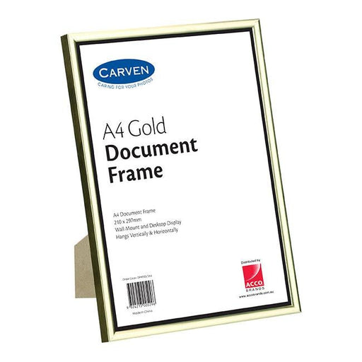 Carven document frame gold a4-Officecentre