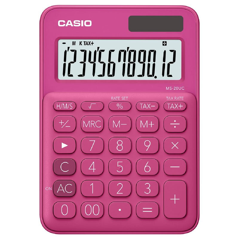 Casio MS20UC Desktop Calculator Pink-Officecentre