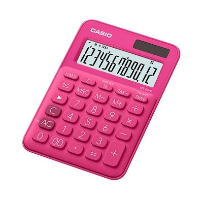 Casio MS20UC Desktop Calculator Red-Officecentre