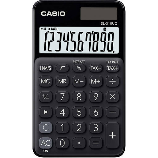 Casio SL310UCBK Hand Held 10 Digit Calculator Black-Officecentre