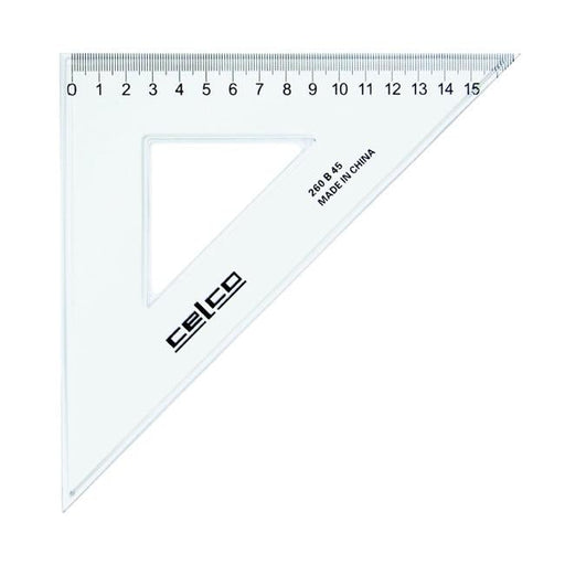 Celco 45 degree set squares 26cm clear-Officecentre