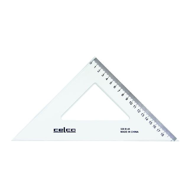 Celco 45 degree set squares 32cm clear-Officecentre