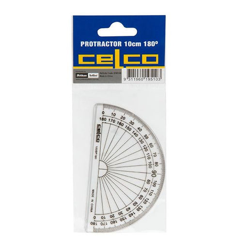 Celco protractor 10cm clear-Officecentre